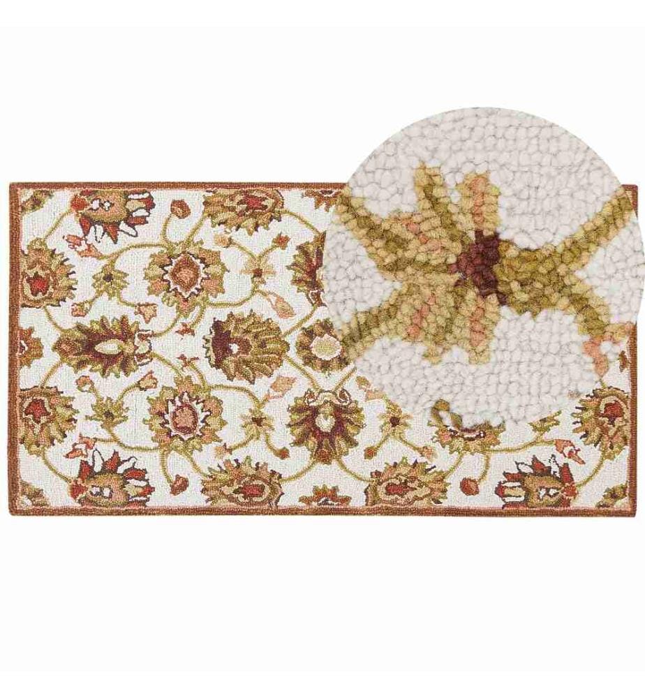 Tapis EZINE Beige 80 x 150 cm Laine