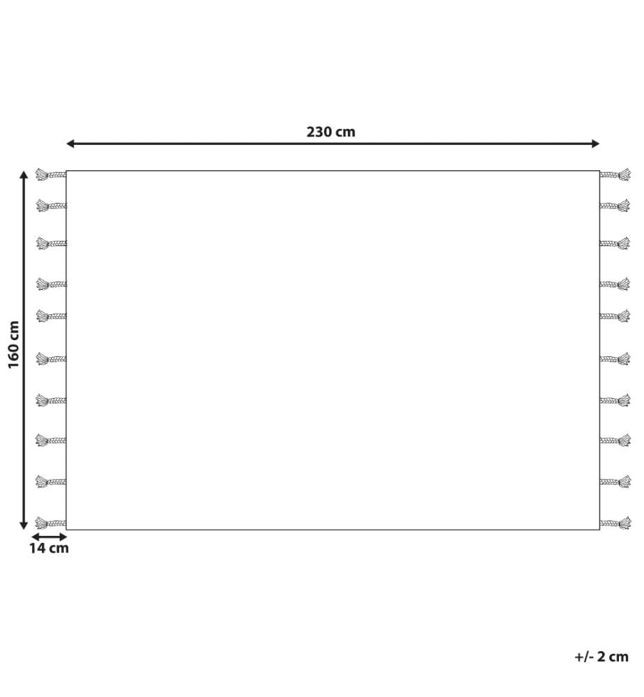 Tapis KENITRA Blanc cassé 160 x 230 cm Coton
