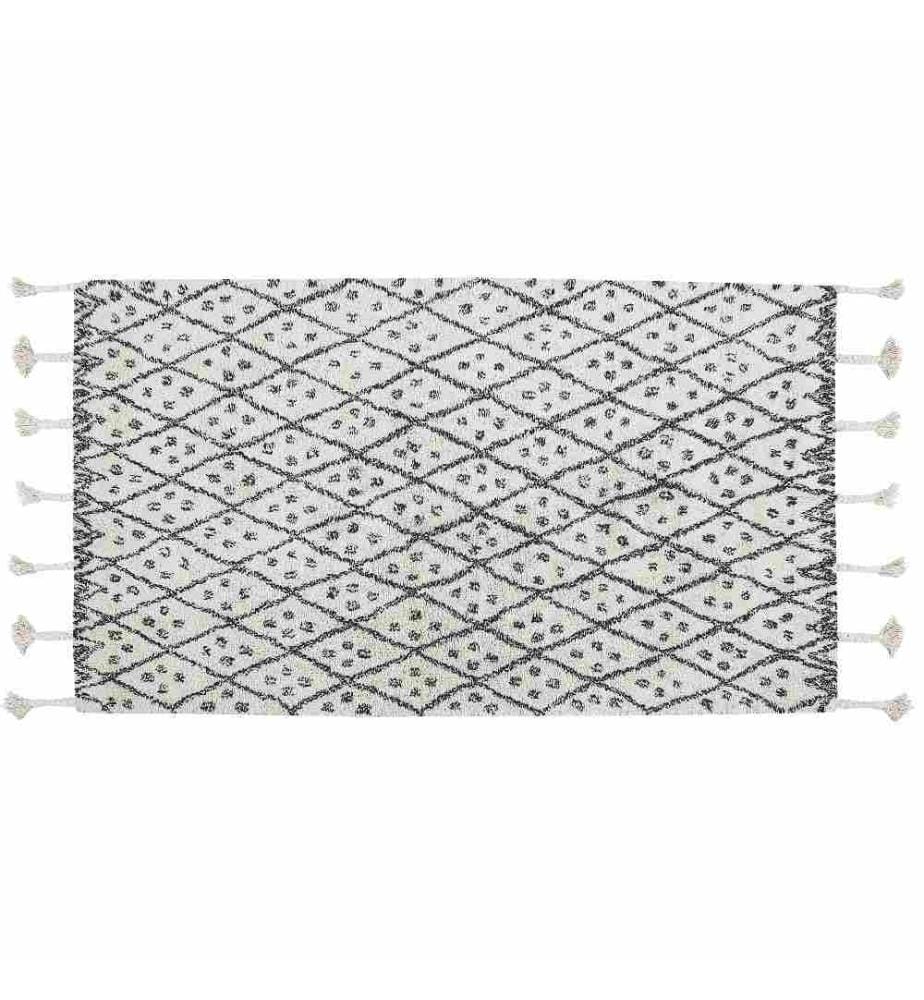 Tapis AGADIR Blanc cassé 80 x 150 cm Coton