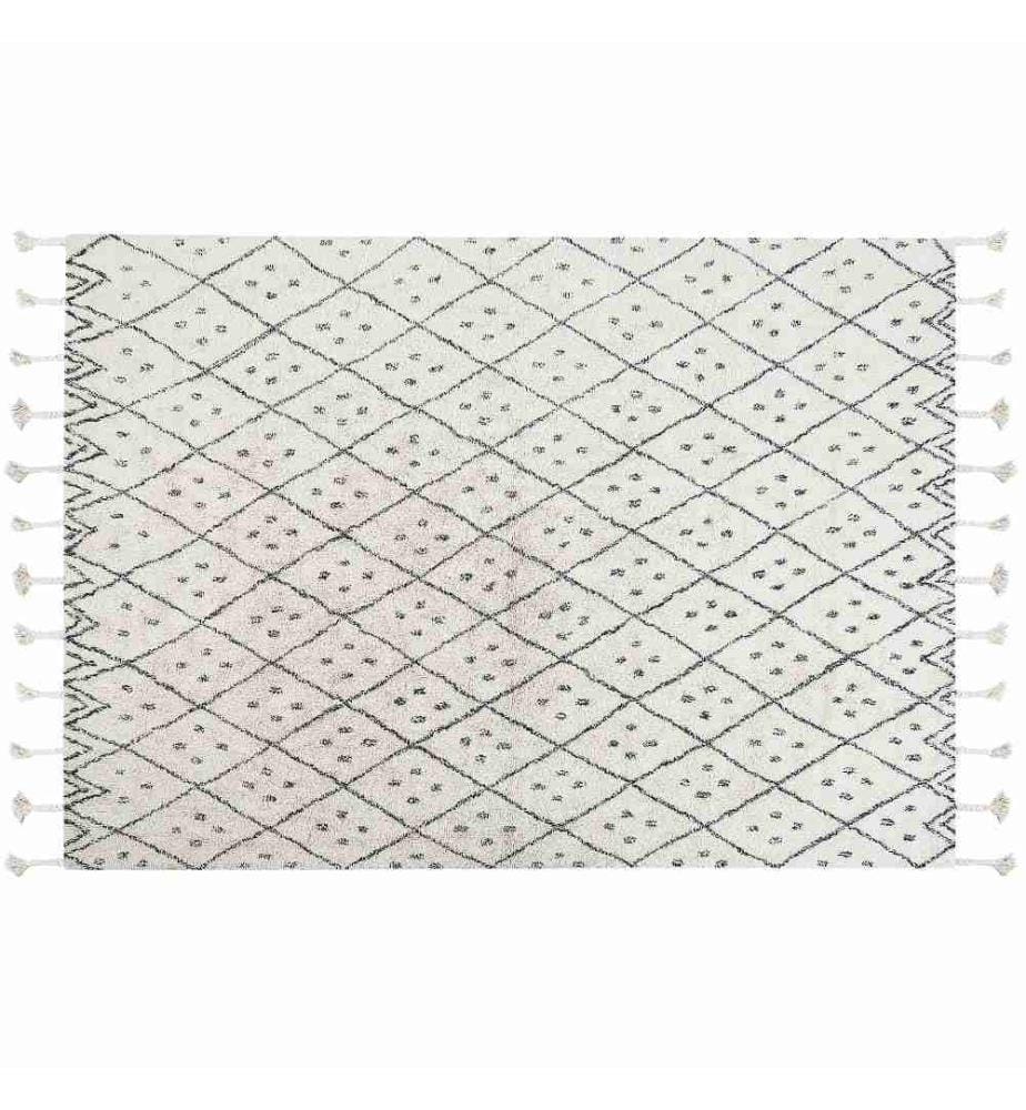 Tapis AGADIR Blanc cassé 140 x 200 cm Coton