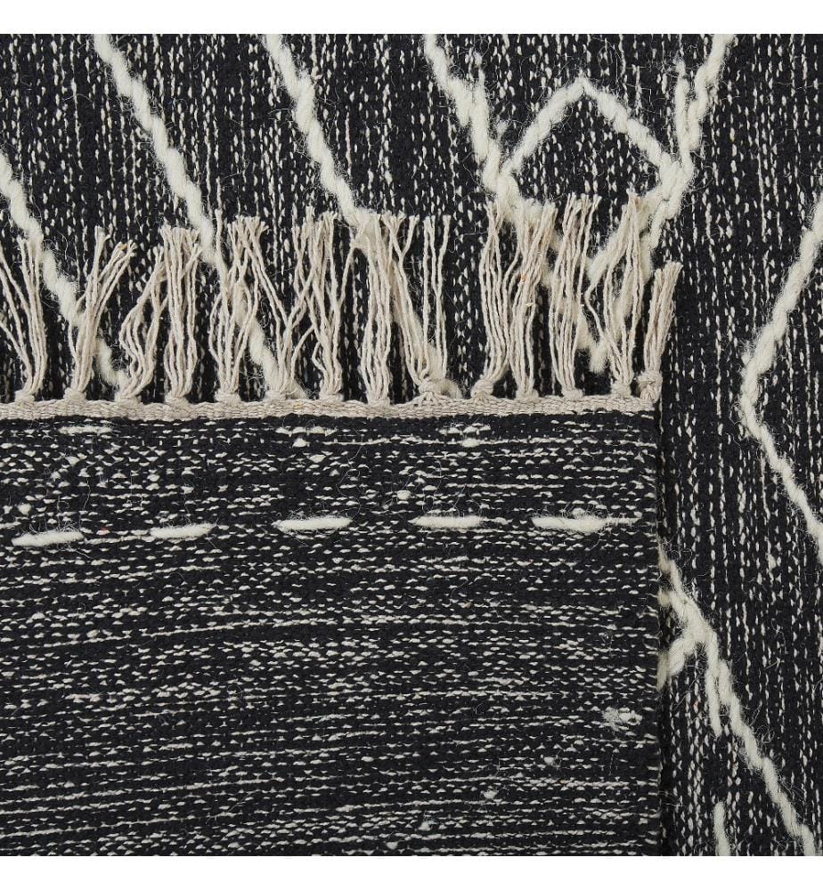 Tapis KHENIFRA Noir 80 x 150 cm Coton