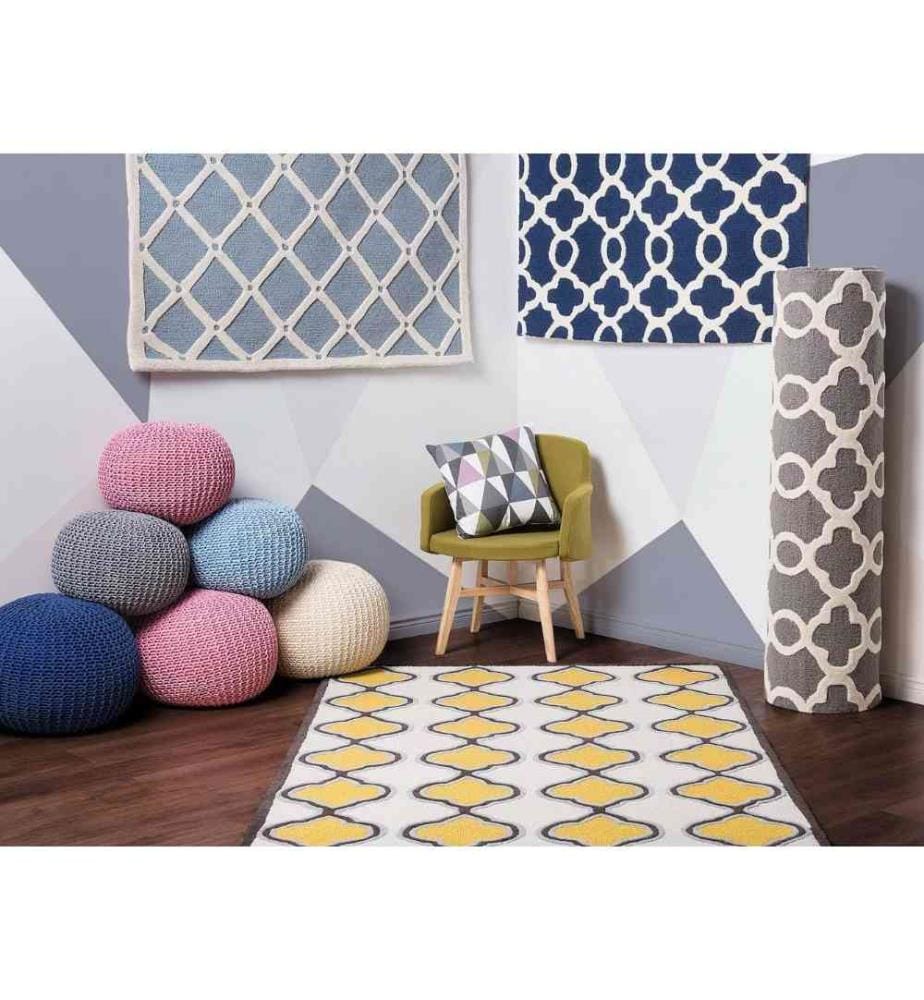 Tapis ZILE Gris 80 x 150 cm Laine