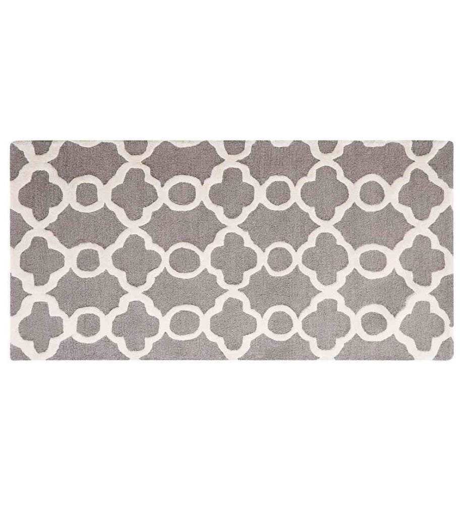 Tapis ZILE Gris 80 x 150 cm Laine