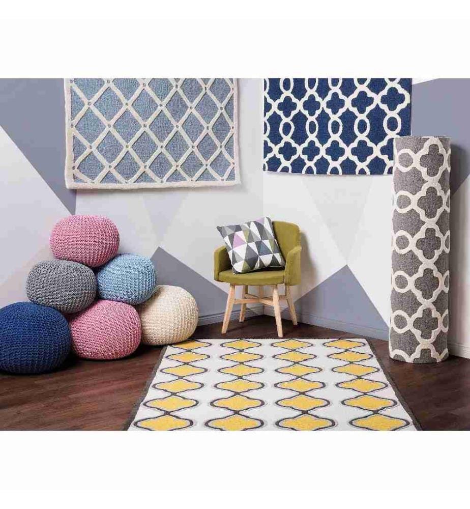 Tapis ZILE Gris 140 x 200 cm Laine