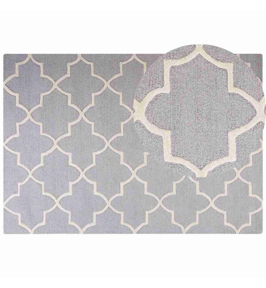 Teppich SILVAN Hellgrau 160 x 230 cm Wolle
