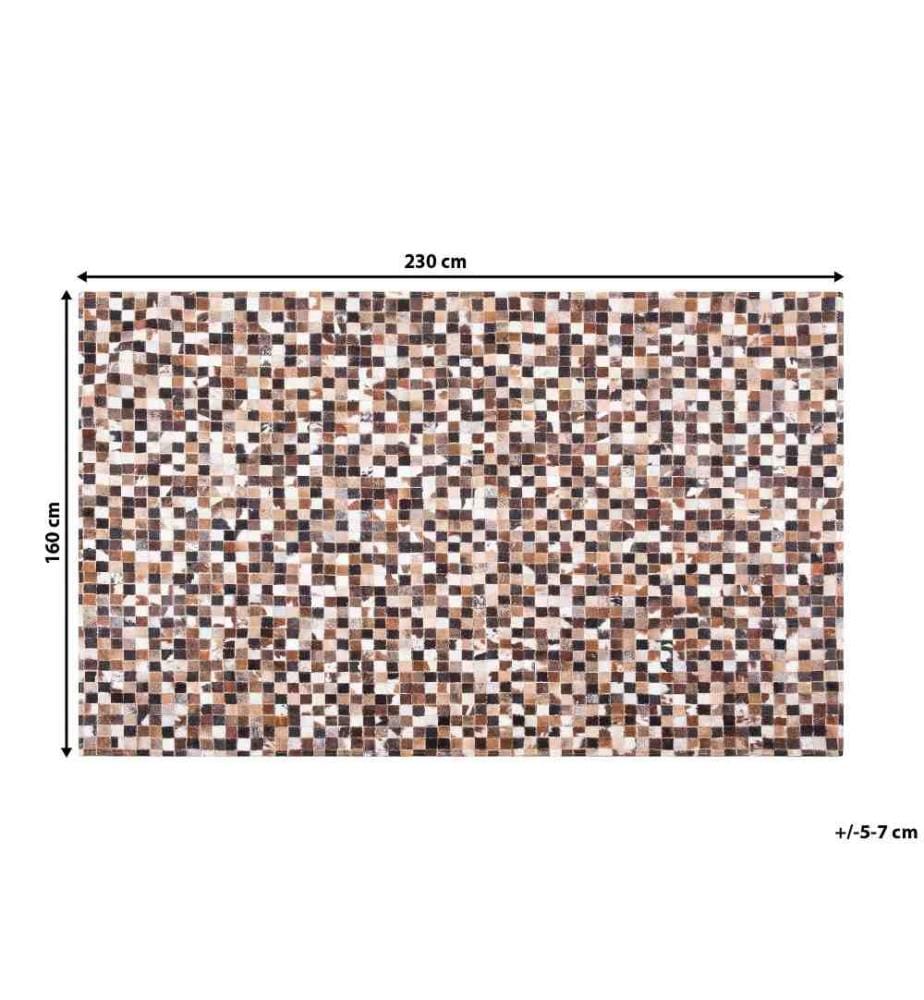 Teppich KONYA Braun 160 x 230 cm Echtleder