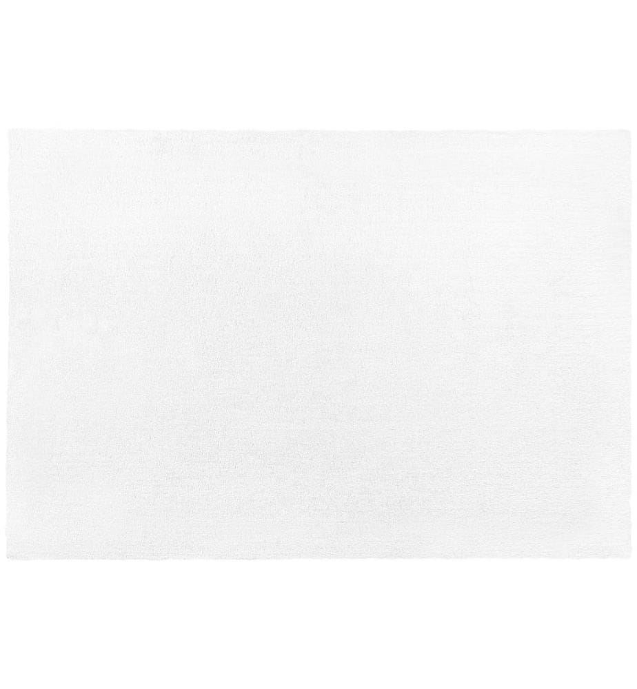 Tapis Poils Longs Shaggy Blanc en Polyester et Coton Très Doux au Toucher pour Chambre ou Salon au Style Moderne 160 x 230 cm