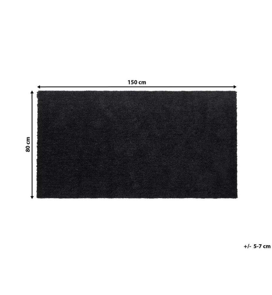 Tapis à poils longs DEMRE Noir 80 x 150 cm