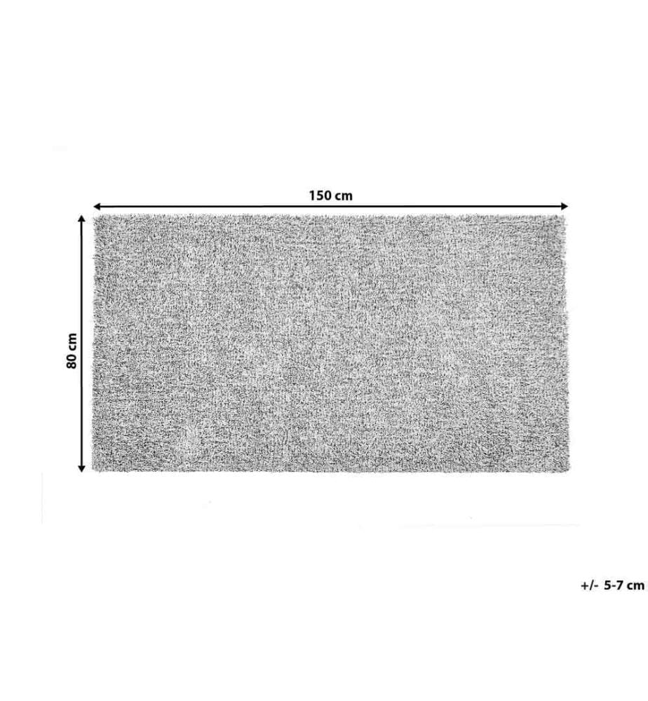 Tapis à poils longs DEMRE Gris 80 x 150 cm