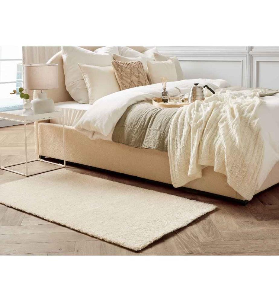 Tapis à poils longs DEMRE Beige clair 80 x 150 cm