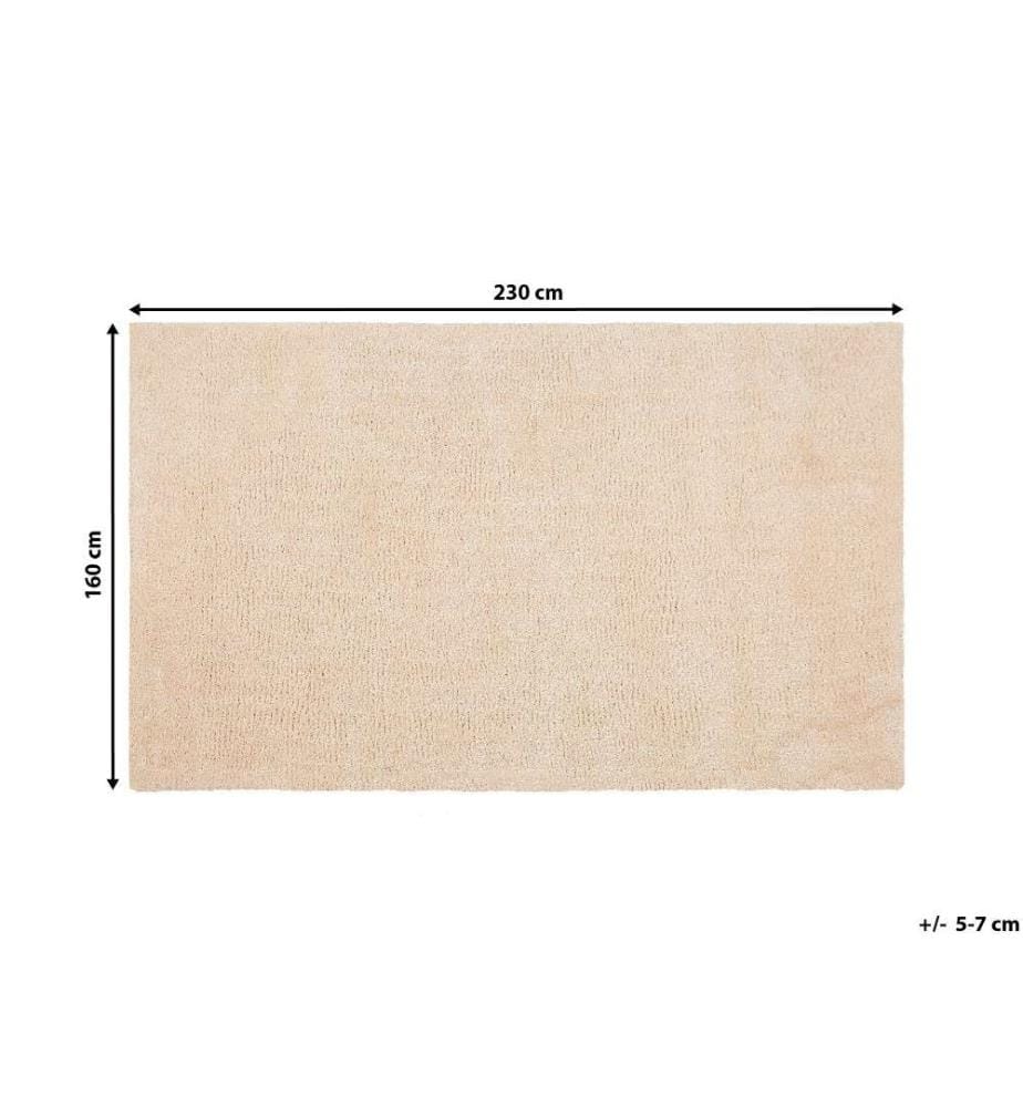 Shaggy-Teppich DEMRE Beige 160 x 230 cm