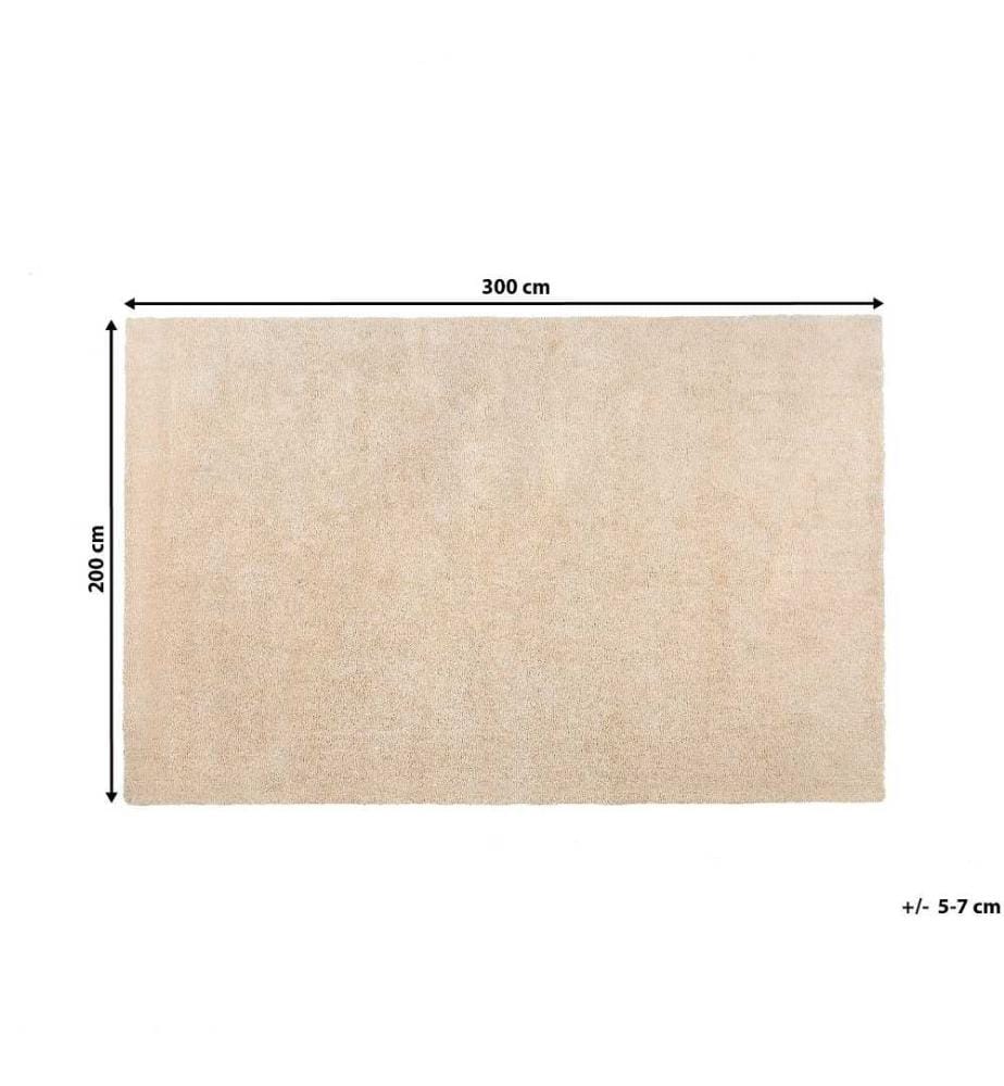 Tapis à poils longs DEMRE Beige 200 x 300 cm