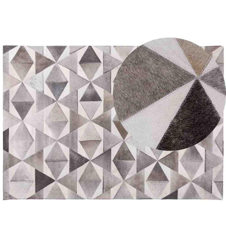 Tapis ALAKA Gris 160 x 230 cm Cuir