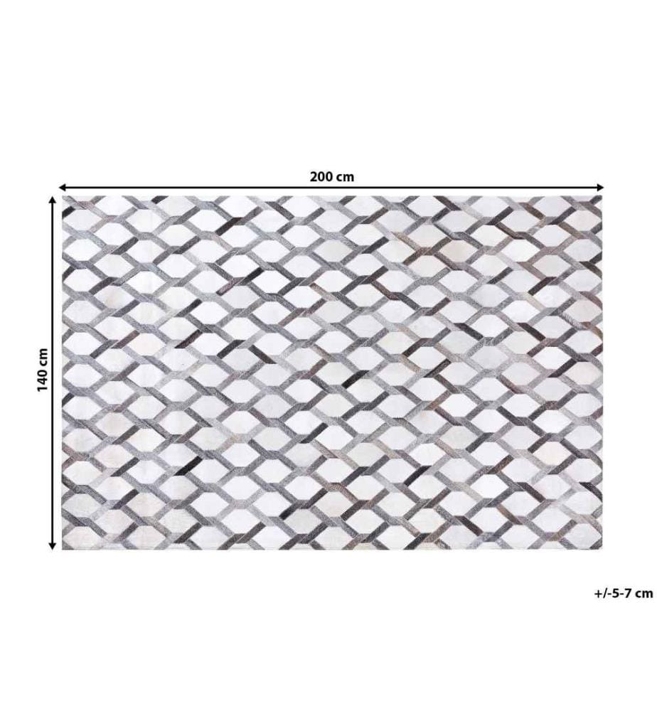Tapis AYDIN Gris 140 x 200 cm Cuir