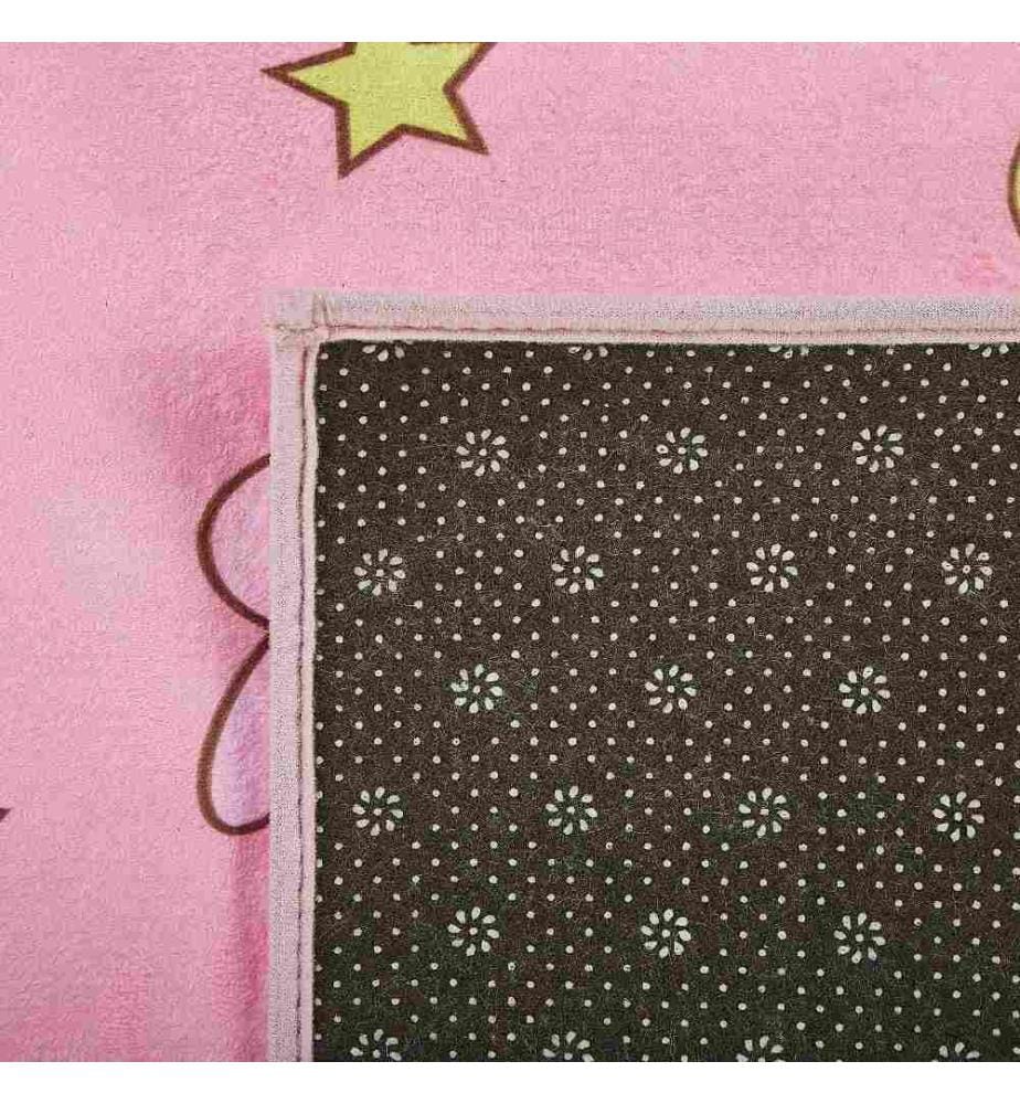 Teppich Rosa Polyester rechteckig 80x150 cm Prinzessin-Stil Trendy Sailor Moon inspiriertes Design Kinderzimmer Jugendzimmer