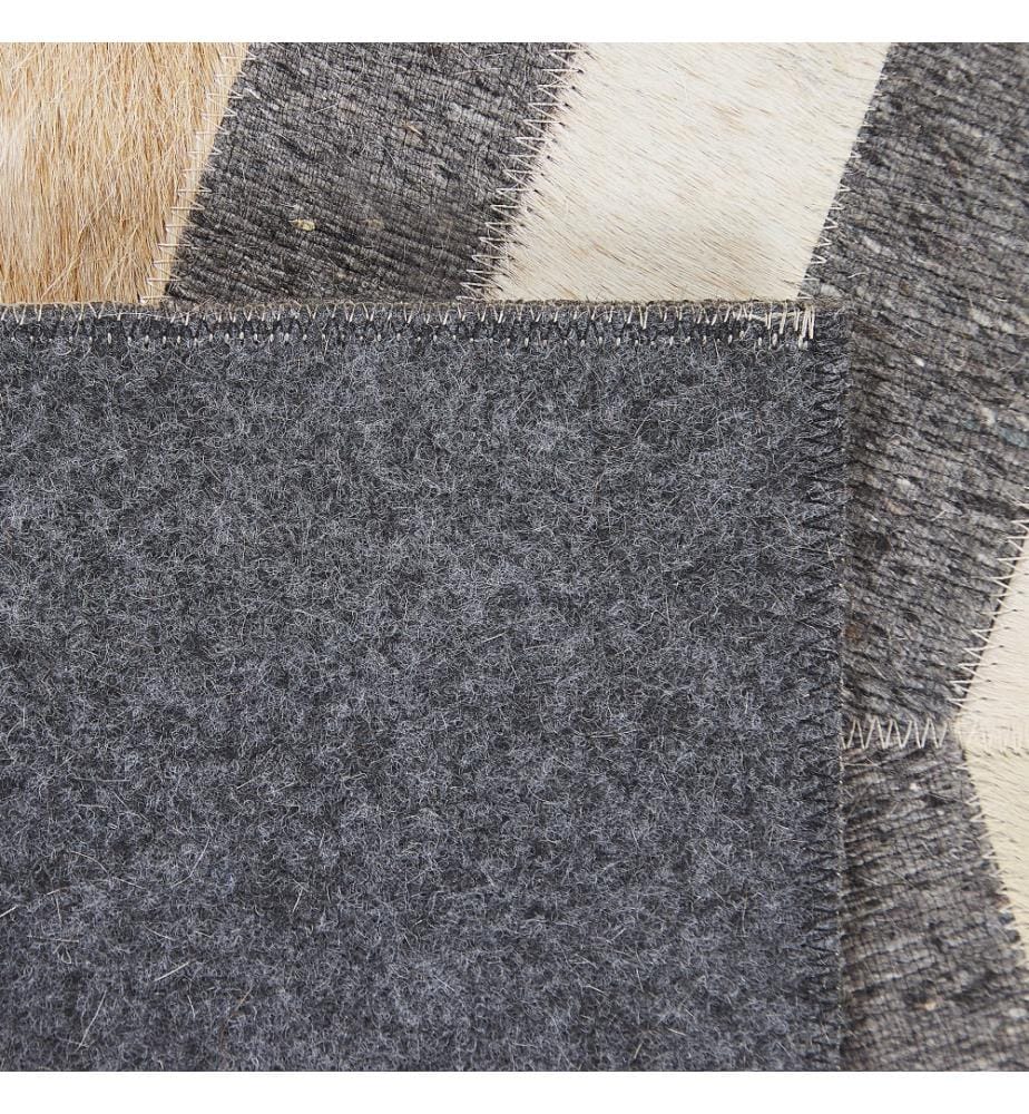 Teppich BAGGOZE Dunkelgrau 140 x 200 cm Echtleder