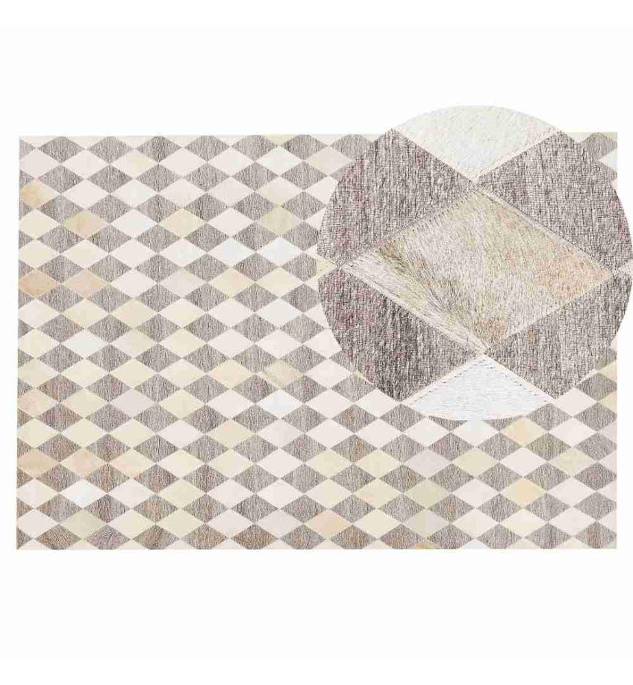 Tapis SESLICE Beige 140 x 200 cm Cuir