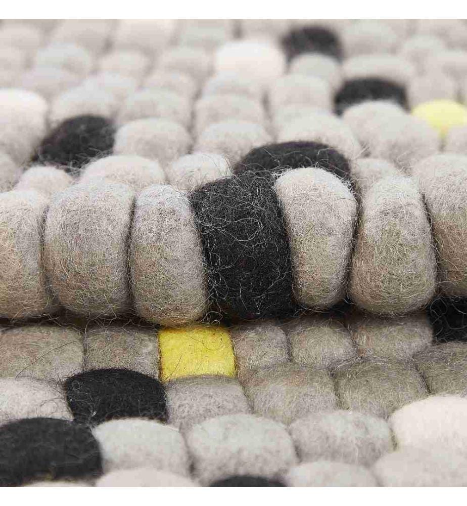 Tapis PENEK Gris clair ø 140 cm Laine