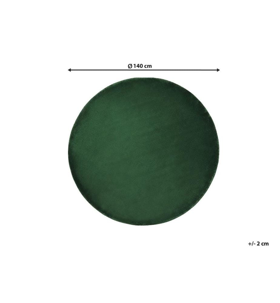 Tapis GESI II Vert émeraude ø 140 cm Soie artificielle