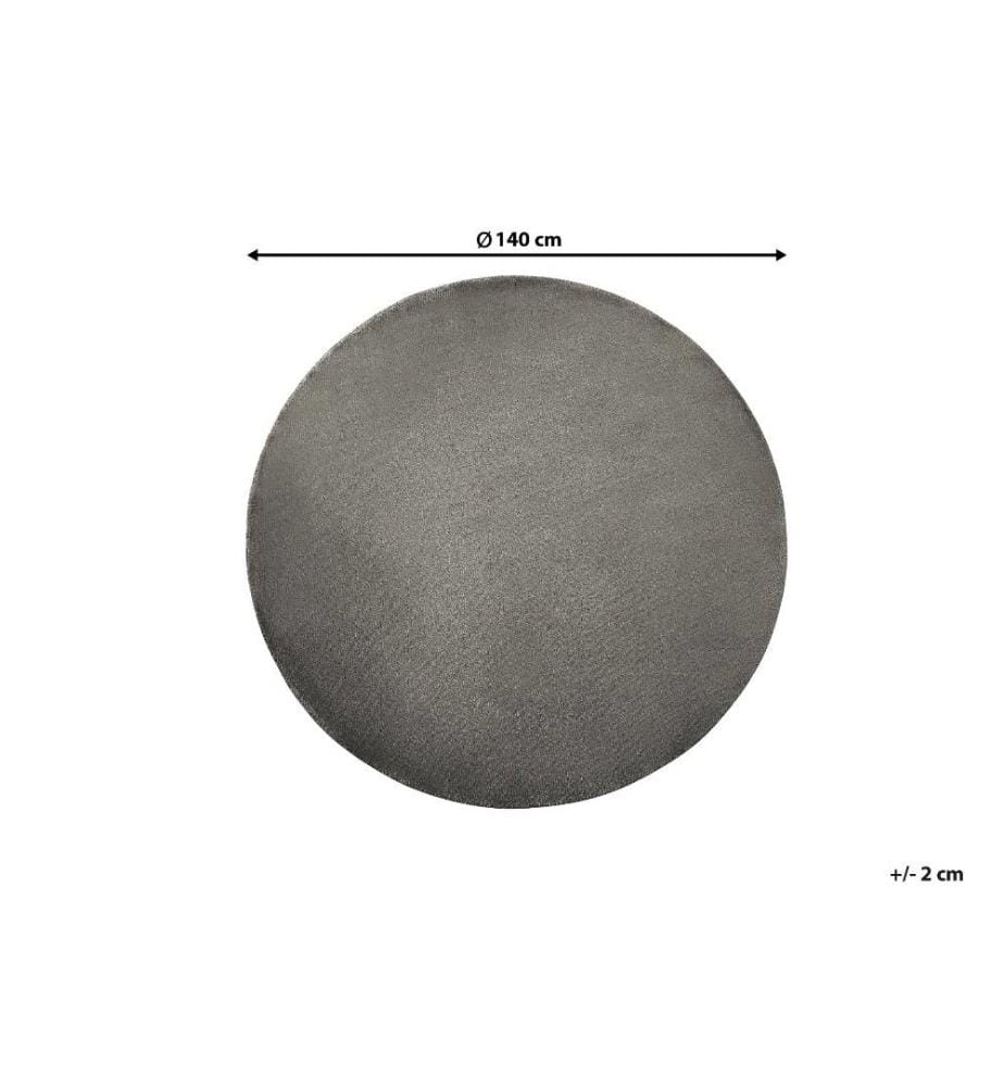 Tapis GESI II Gris foncé ø 140 cm Soie artificielle