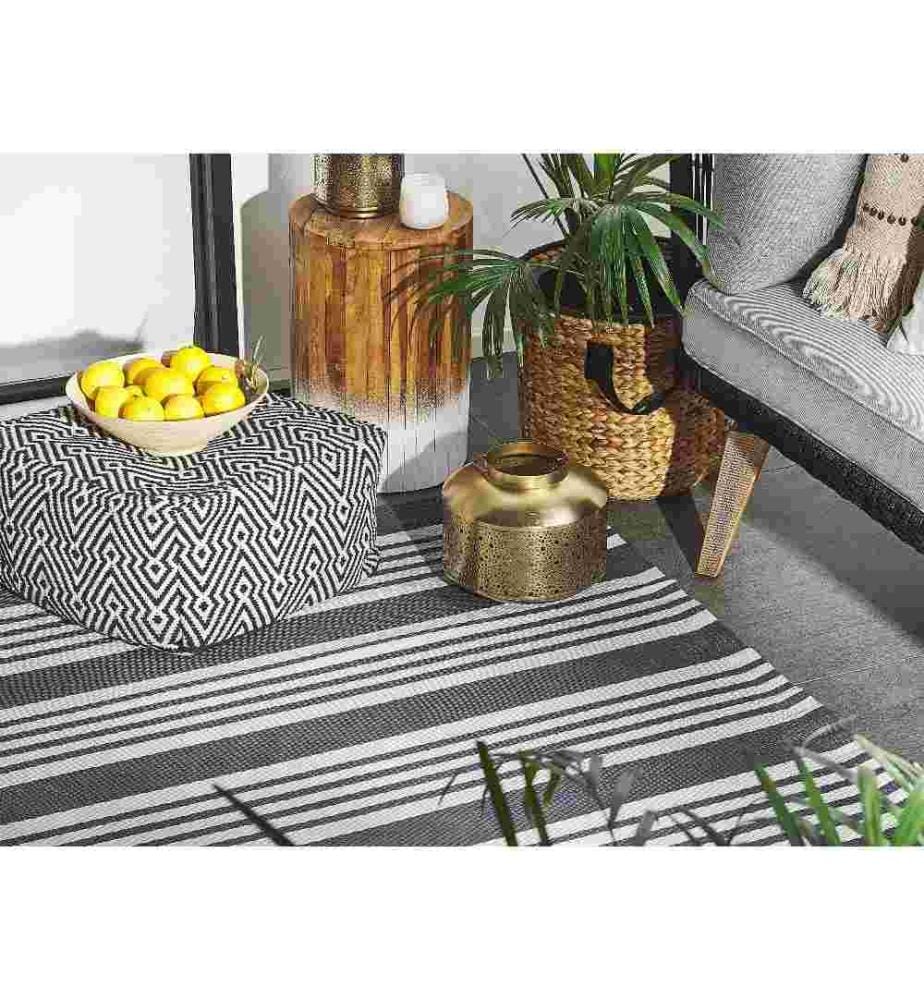 Outdoorteppich DELHI Schwarz 120 x 180 cm