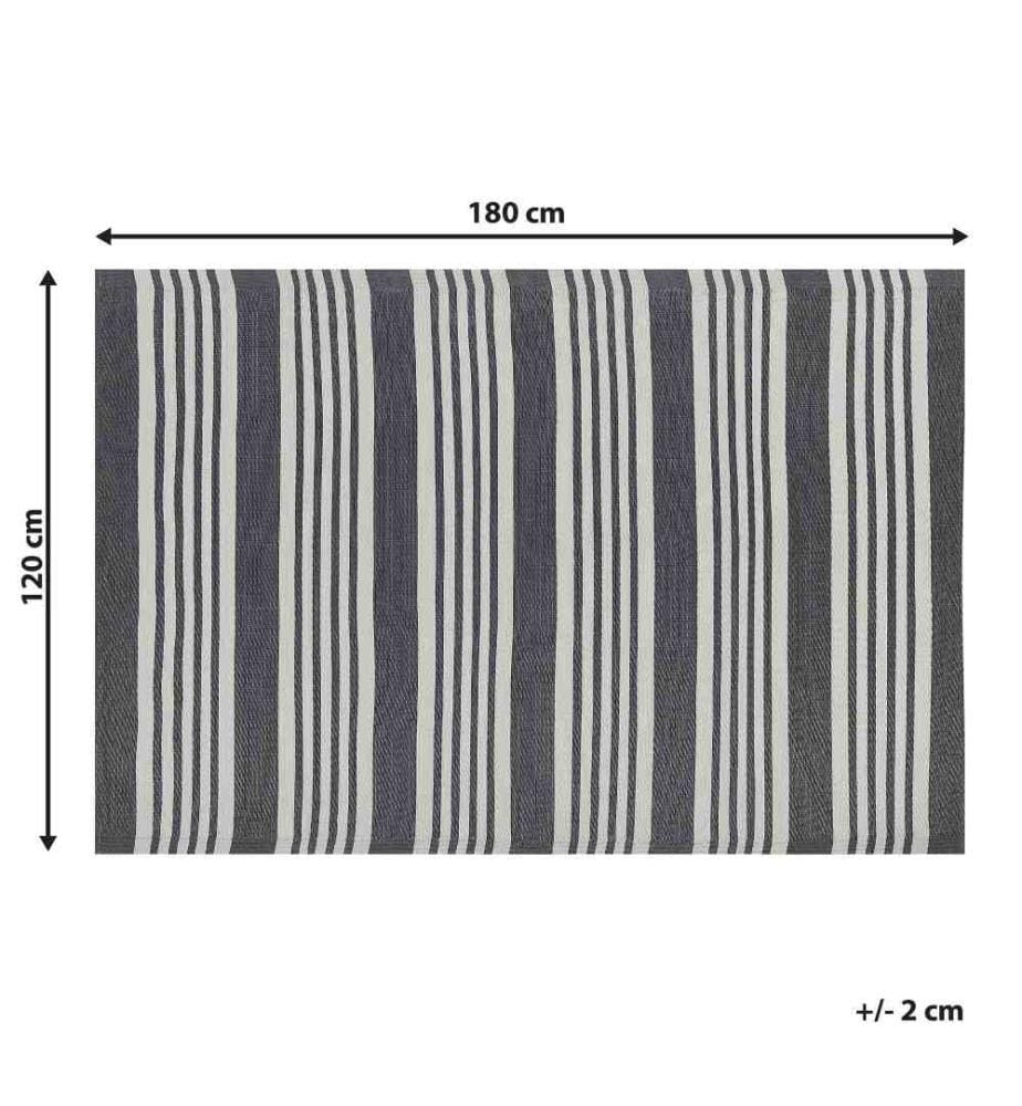 Outdoorteppich DELHI Schwarz 120 x 180 cm