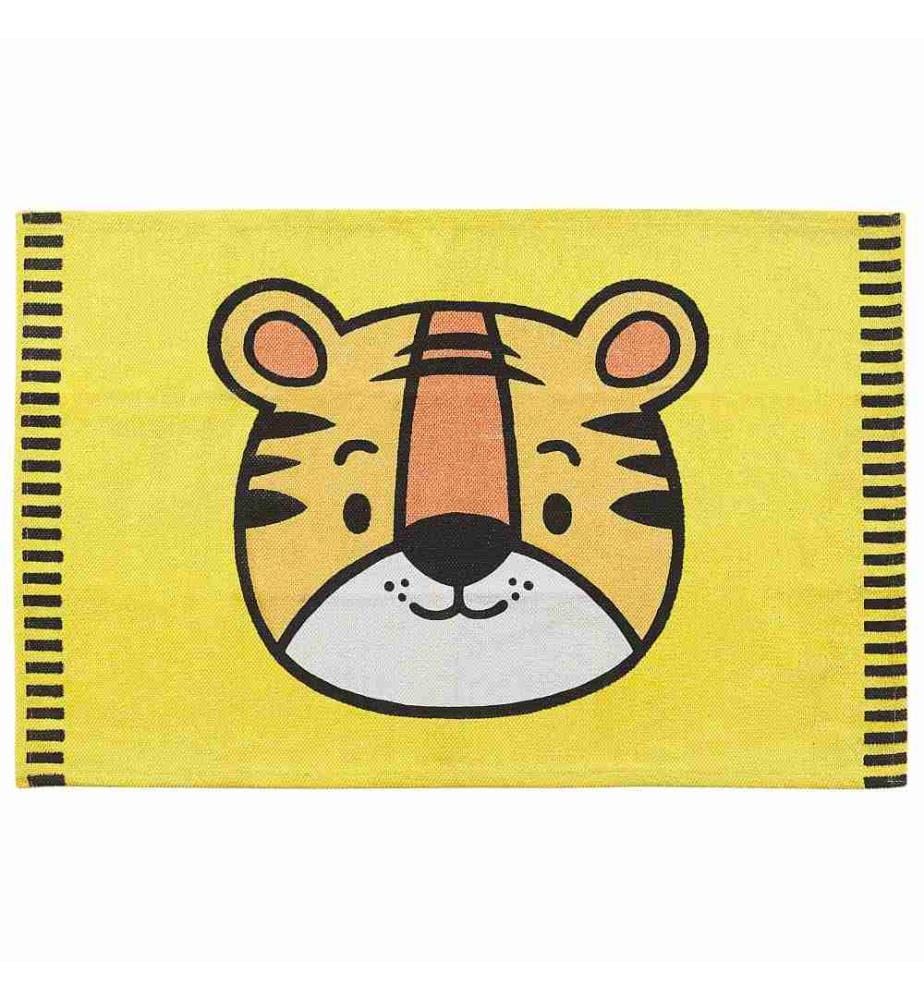 Tapis enfant RANCHI Jaune 60 x 90 cm Coton