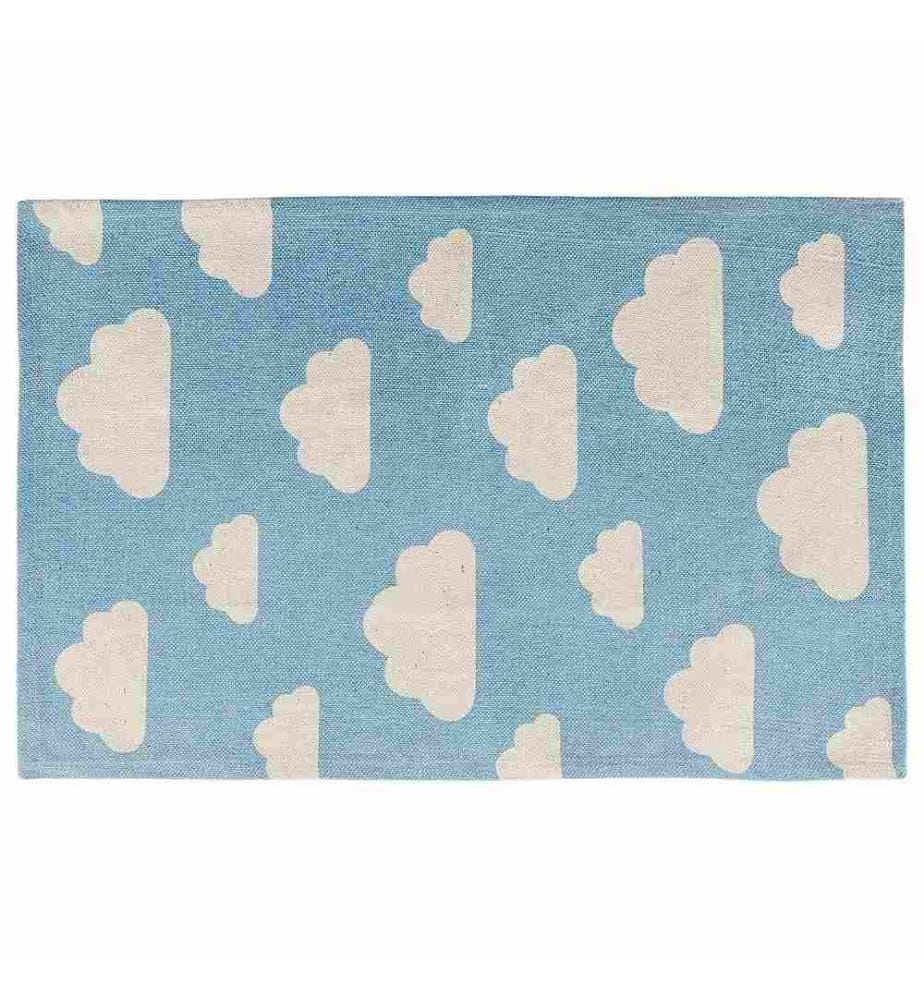 Kinderteppich GWALIJAR Blau 60 x 90 cm Baumwolle