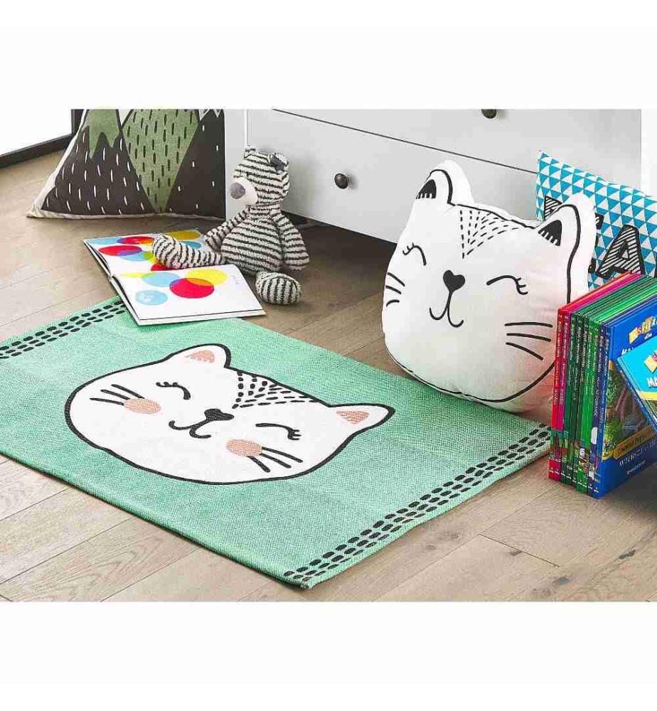 Tapis enfant HOWRAH Vert clair 60 x 90 cm Coton