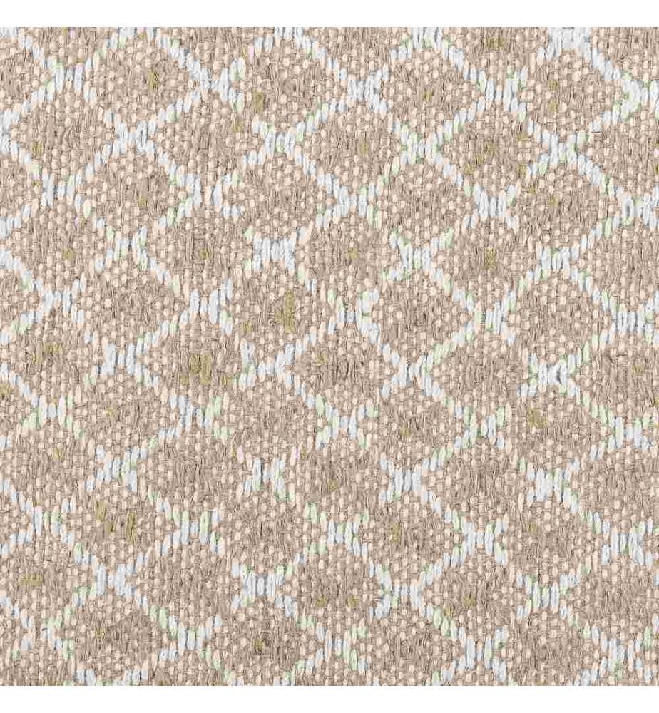 Teppich Beige Jute und Wolle 140 x 200 cm Kurzflor Boho Stil rechteckig Wohnzimmer Arbeitszimmer Schlafzimmer Flur Diele