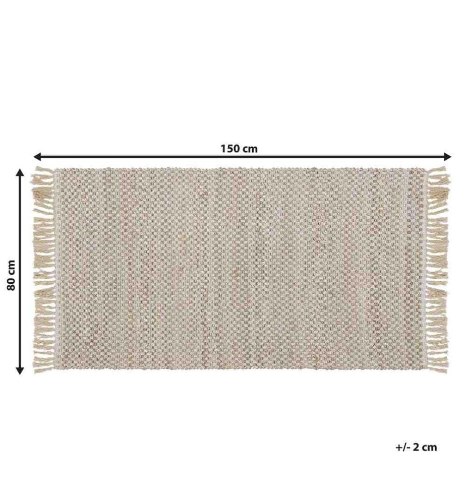Tapis ZERDALI Beige 80 x 150 cm Jute