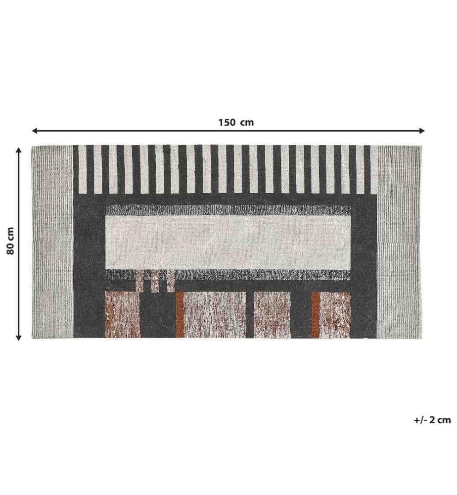 Teppich KAKINADA Bunt 80 x 150 cm Baumwolle