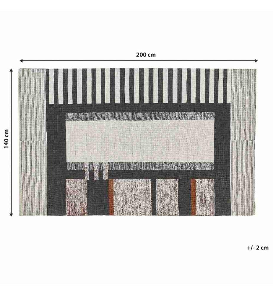Teppich KAKINADA Bunt 140 x 200 cm Baumwolle