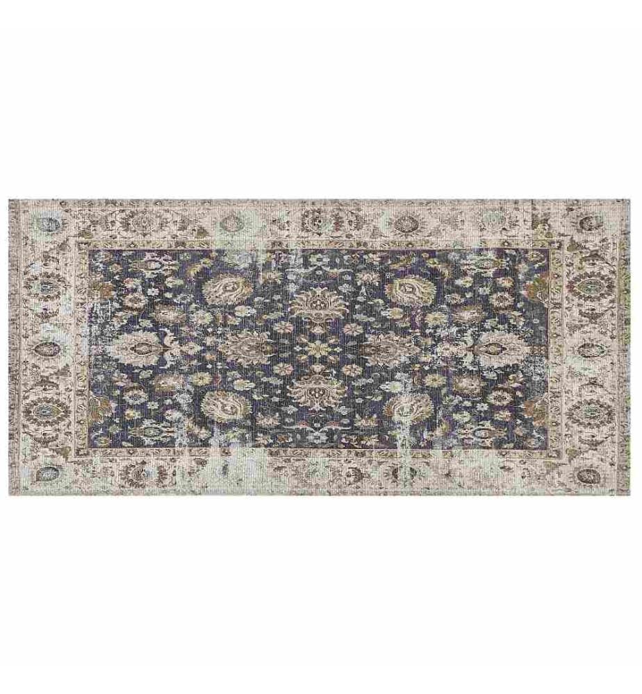 Teppich Bunt Polyester / Baumwolle 80 x 150 cm Kurzflor Geflecht Handgewebt Rechteckig Wohnzimmer orientalisches Muster