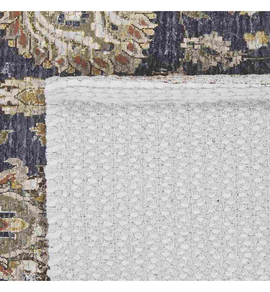 Teppich Bunt Polyester / Baumwolle 80 x 150 cm Kurzflor Geflecht Handgewebt Rechteckig Wohnzimmer orientalisches Muster