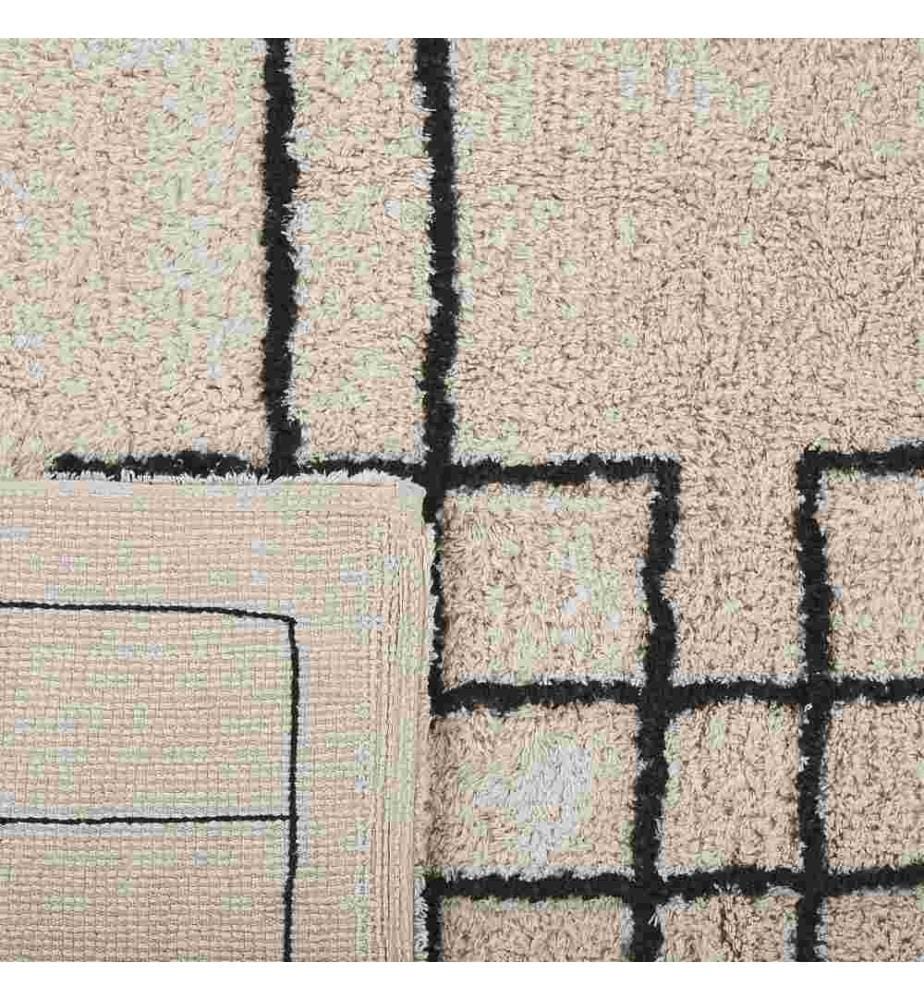 Teppich TURHAL Beige 140 x 200 cm Baumwolle