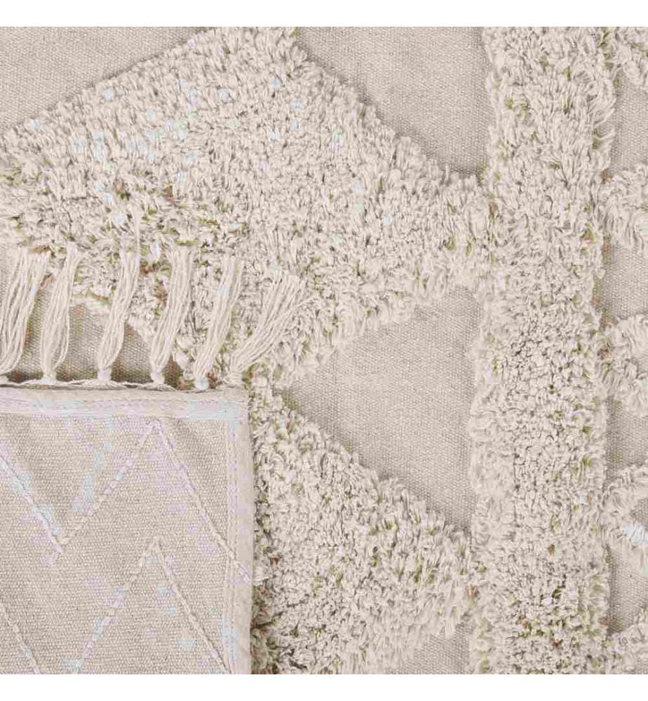 Teppich DIDIM Beige 140 x 200 cm Baumwolle