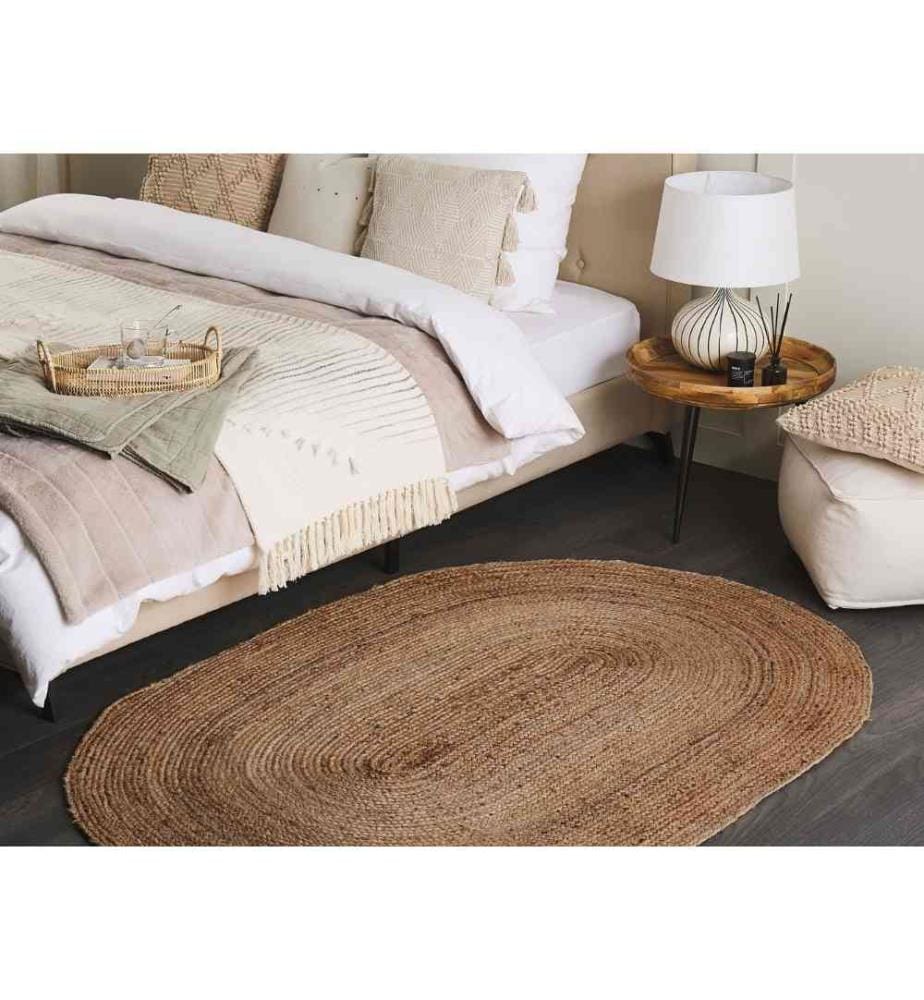 Teppich DEMIRCI Beige 120 x 180 cm Jute