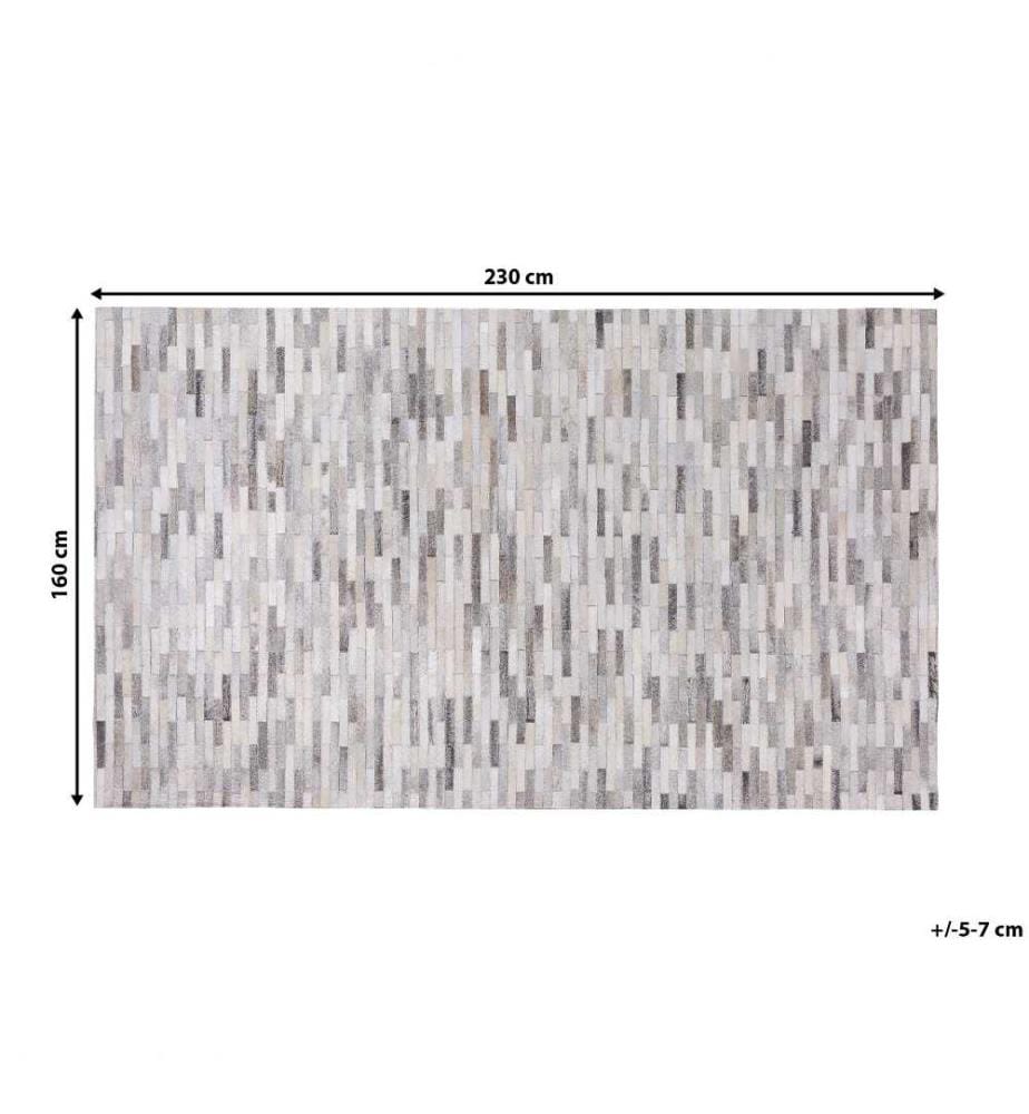 Tapis AHILLI Gris 160 x 230 cm Cuir