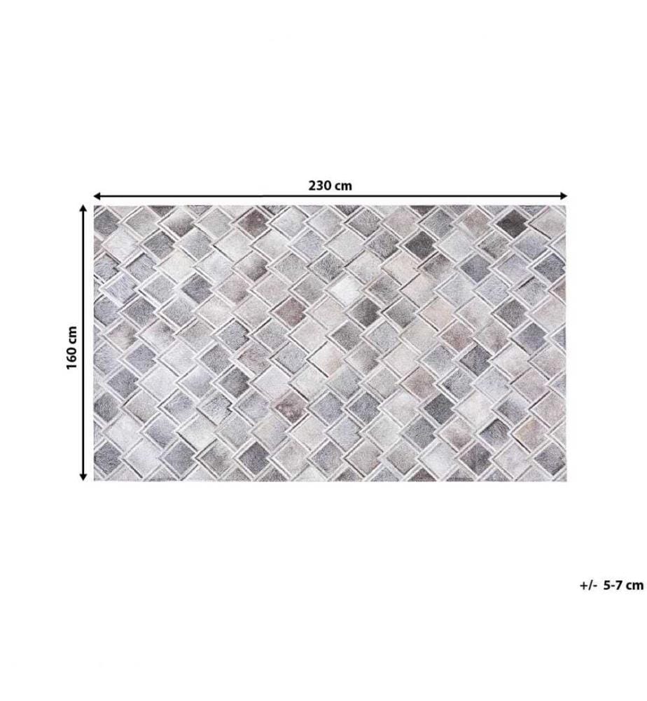 Tapis AGACLI Gris 160 x 230 cm Cuir