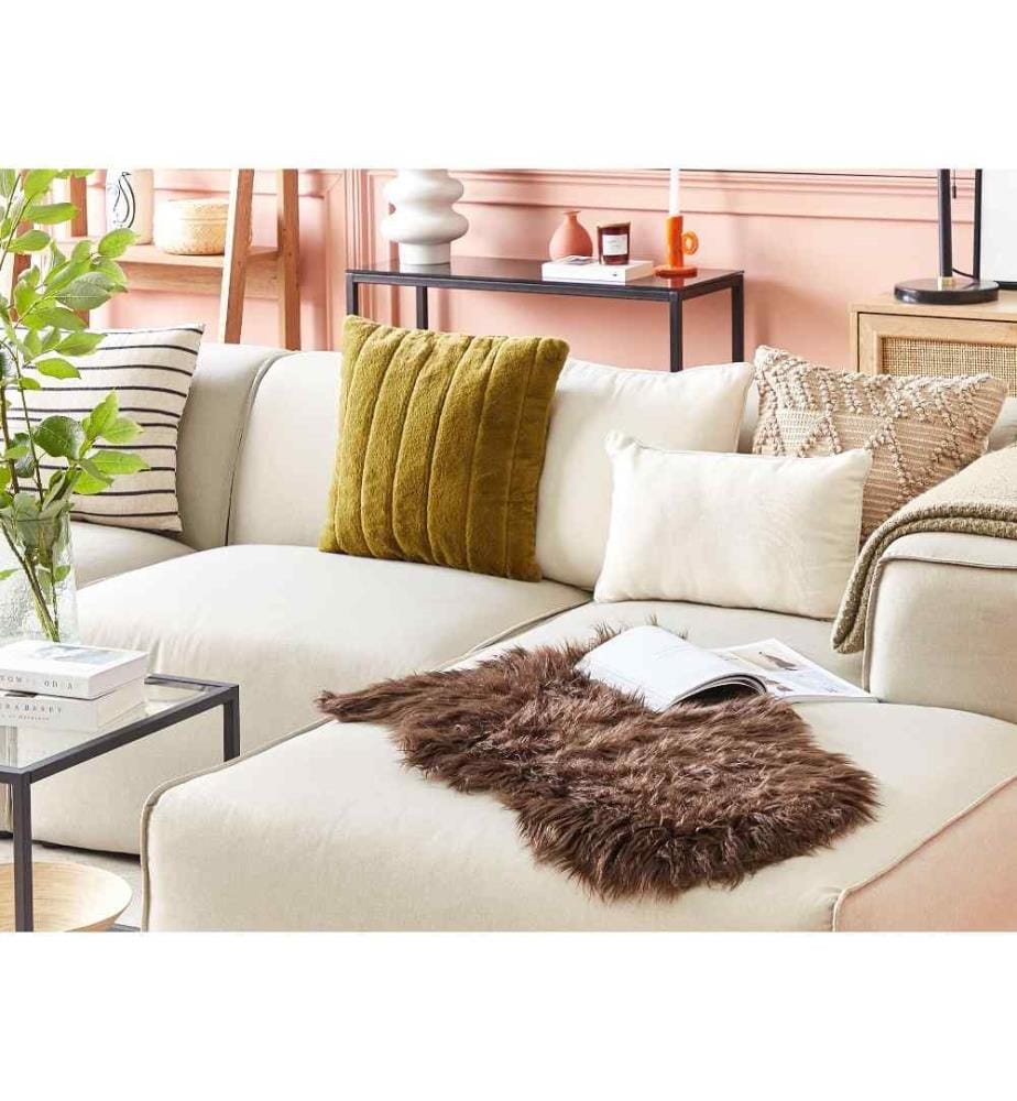 Déco en peau de mouton ULURU Marron foncé 65 x 110 cm