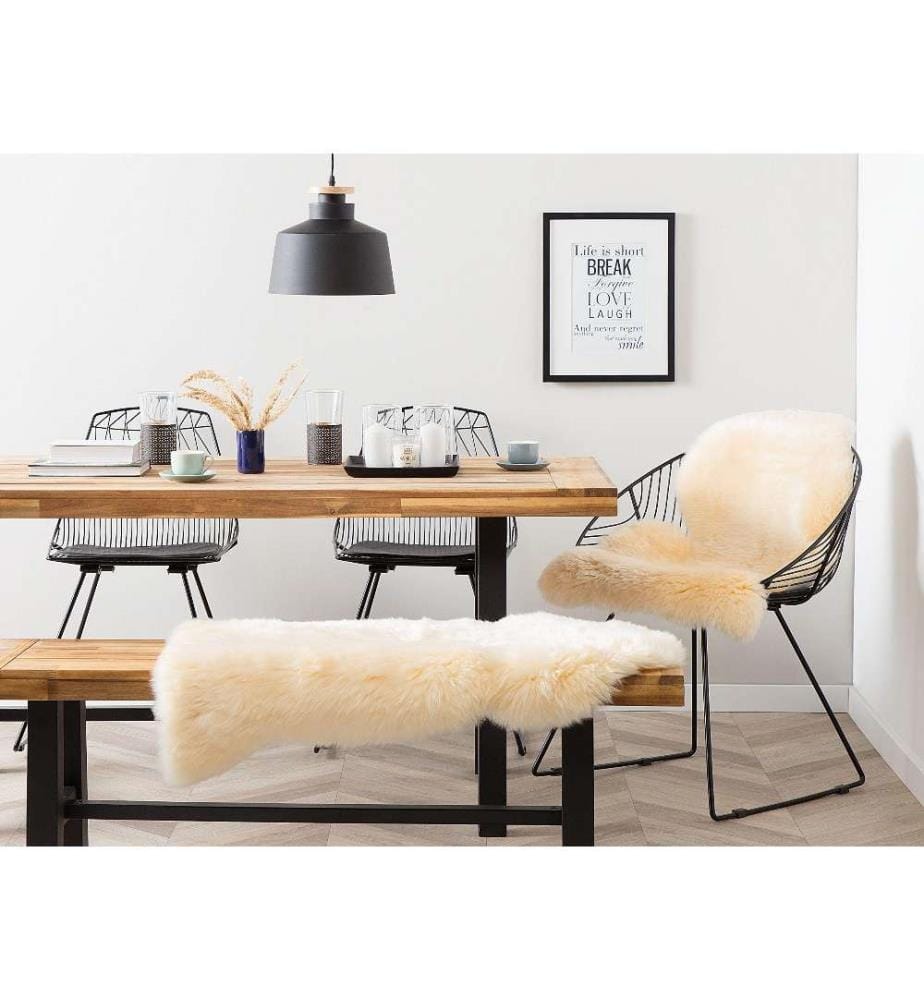 Déco en peau de mouton ULURU Beige 65 x 110 cm