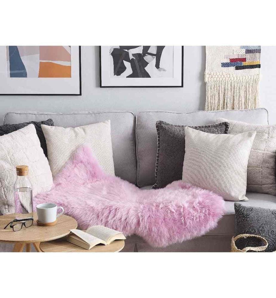 Déco en peau de mouton ULURU Rose 65 x 110 cm