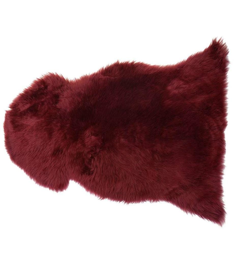 Déco en peau de mouton ULURU Rouge Bordeaux 65 x 110 cm