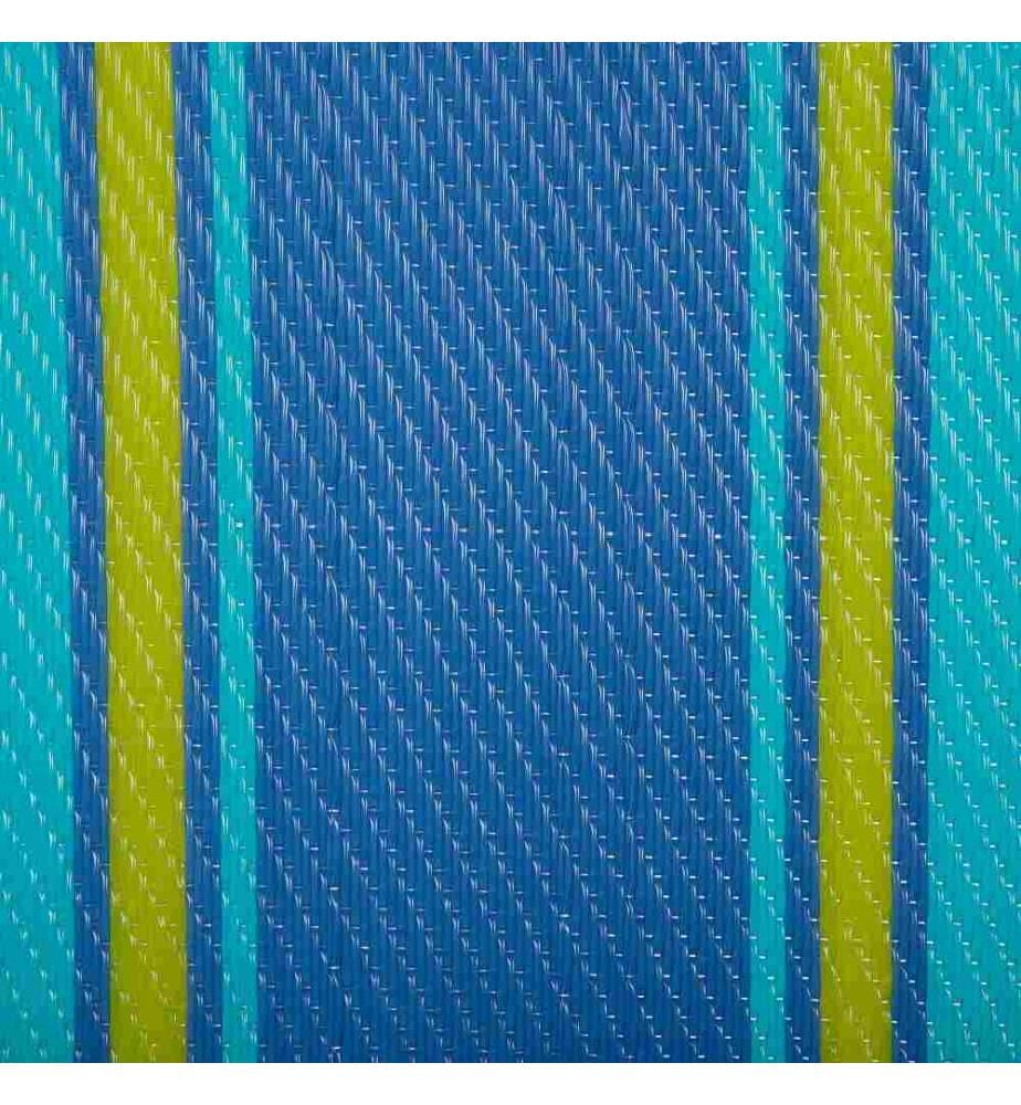 Outdoor Teppich Blau Grün Polypropylen 120 x 180 cm Gestreift Jacquardgewebt Rechteckig