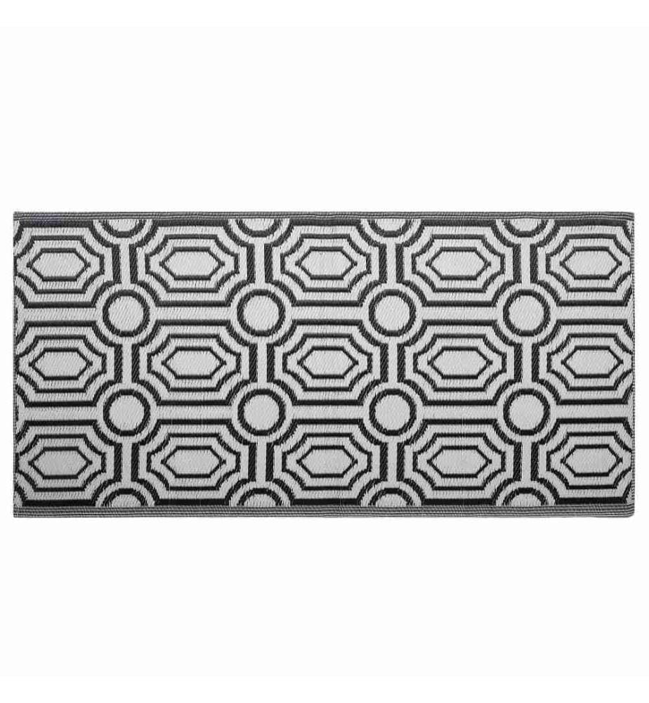 Tapis d'extérieur BIDAR Noir 90 x 180 cm Réversible