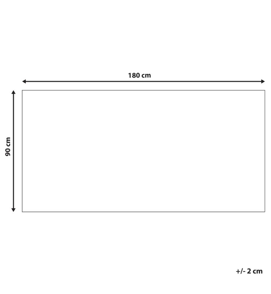 Tapis d'extérieur BIDAR Noir 90 x 180 cm Réversible