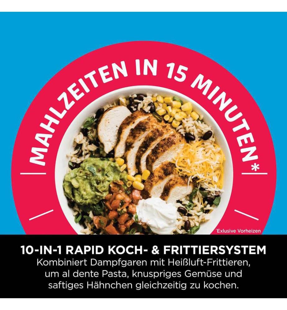 Rapid Cooking System & Heissluftfritteuse - Silber, Schwarz