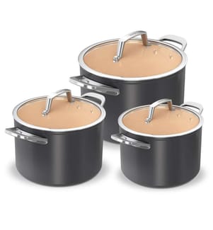 Kochgeschirr 3-teilig - Grau, Beige
