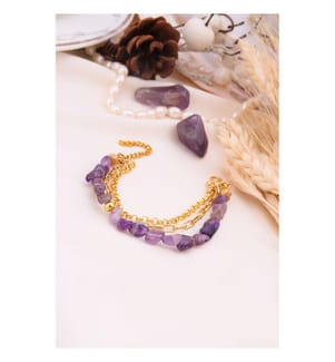 Amethyst-Armband - Lila